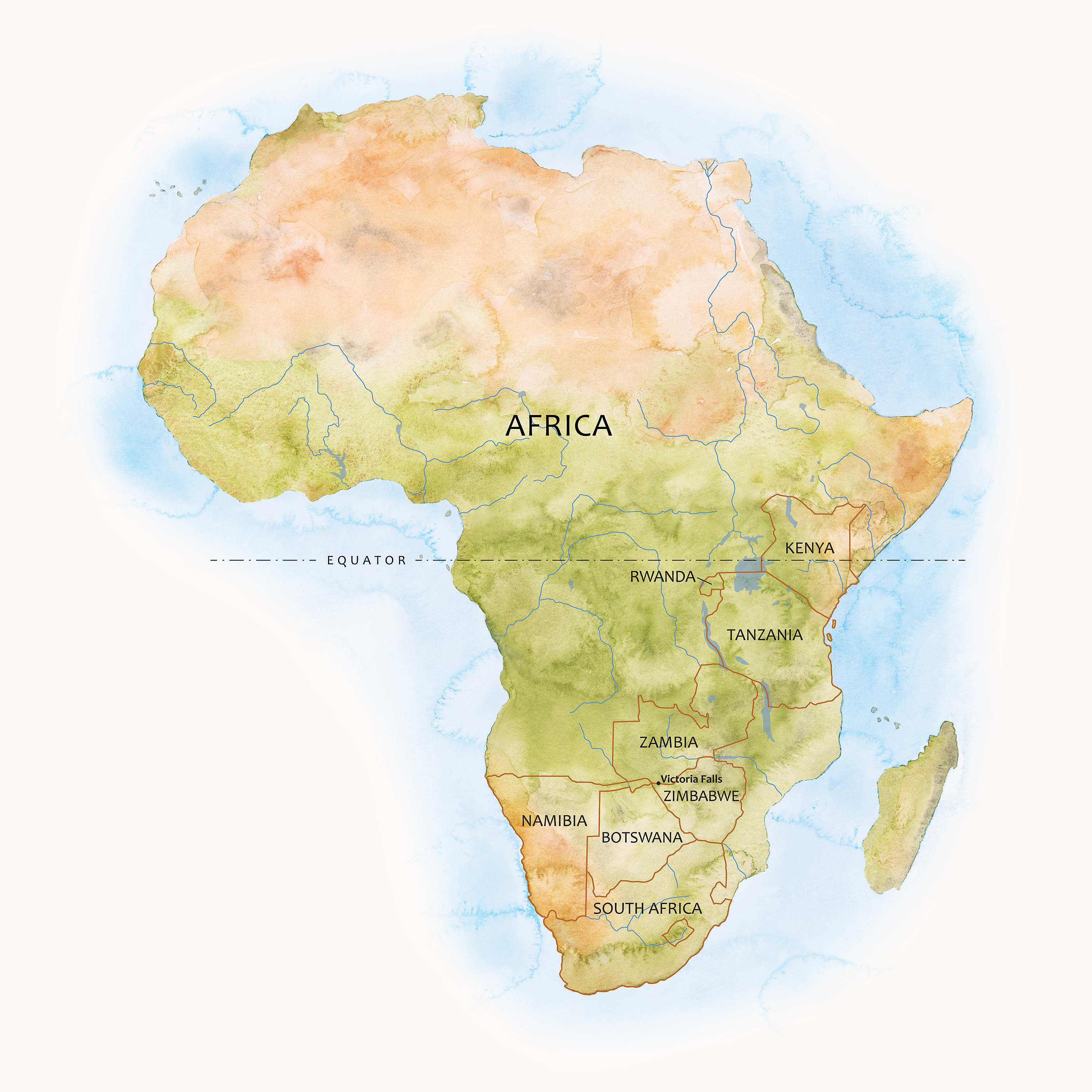 A map of Africa