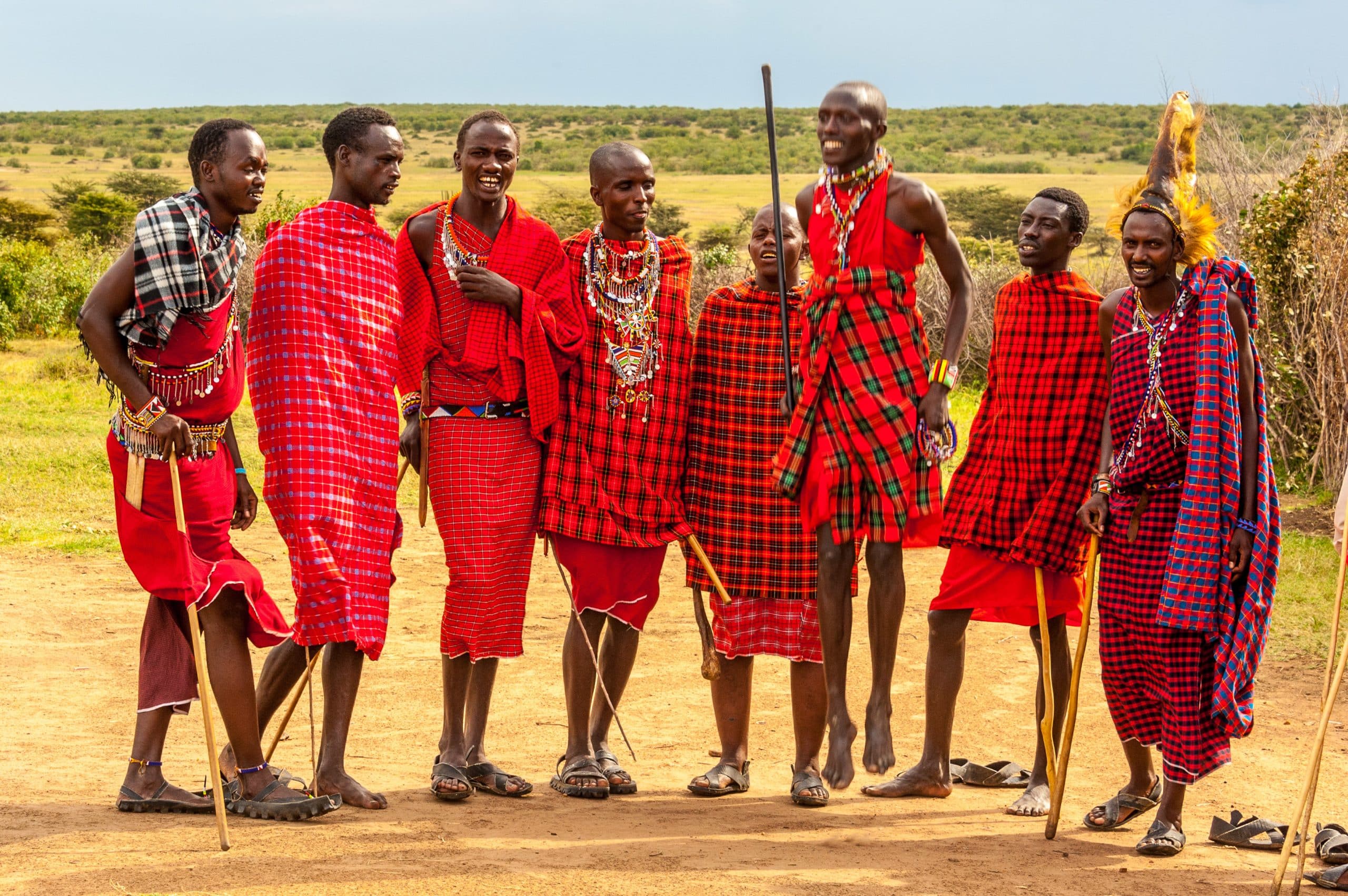 Original Kenya Maasai/Masai Multi-colored Shuka blanket- Masai