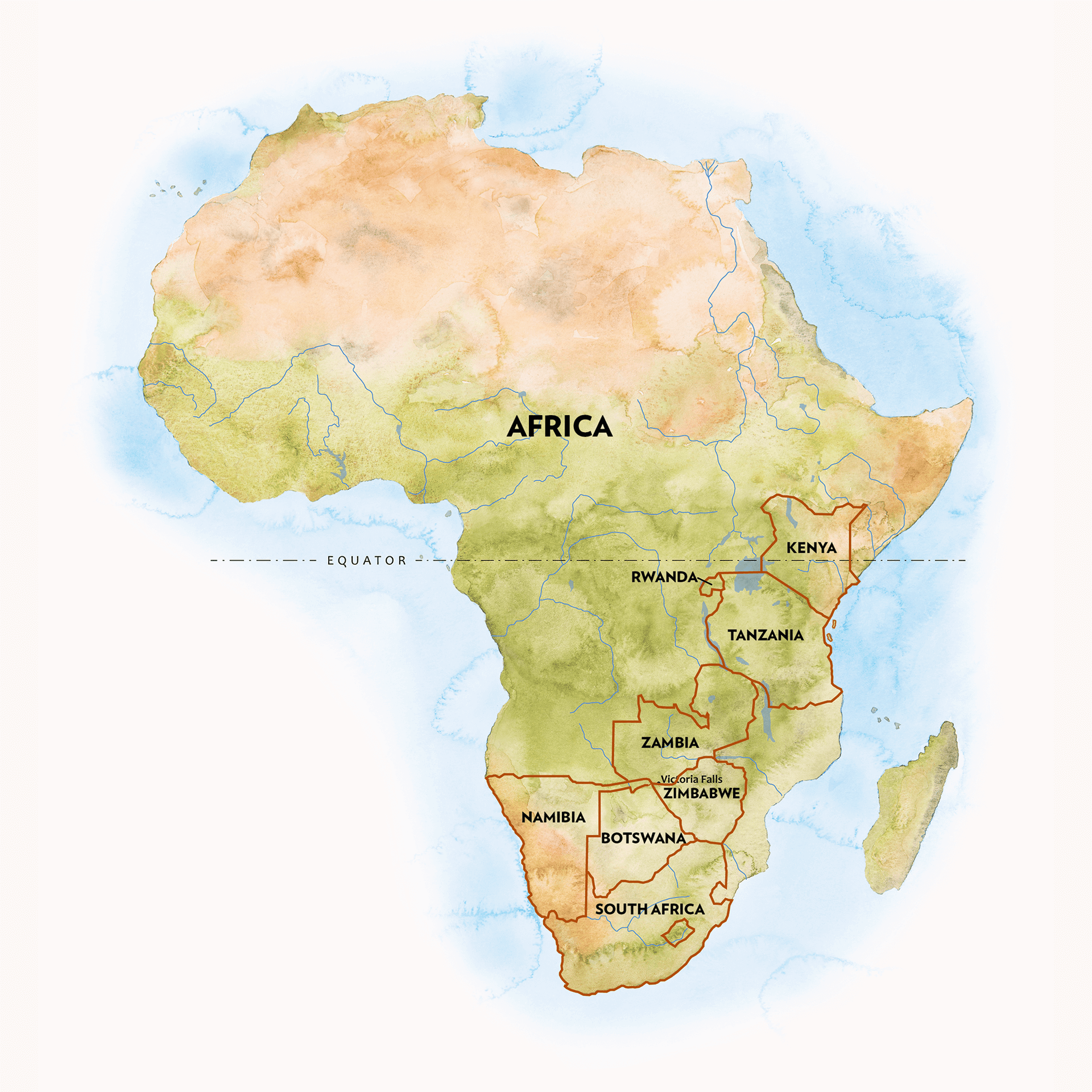 A map of Africa